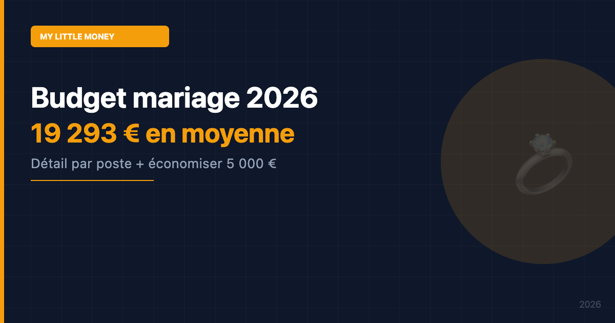 Budget mariage 2026